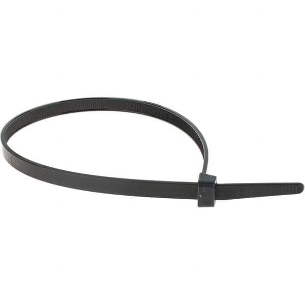 Made in USA - 14" Long Black Nylon Standard Cable Tie - 120 Lb Tensile Strength - USA Tool & Supply