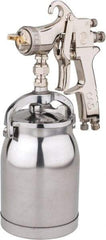 Value Collection - Pressure Feed High Volume/Low Pressure Paint Spray Gun - 32 oz Capacity, 15 to 28 psi, 7.7 to 12.4 CFM - USA Tool & Supply
