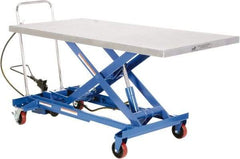 Vestil - 1,000 Lb Capacity Manual Scissor Lift - 12-1/8" to 35-1/2" Lift Height, 63" Platform Length x 31-1/2" Platform Width - USA Tool & Supply
