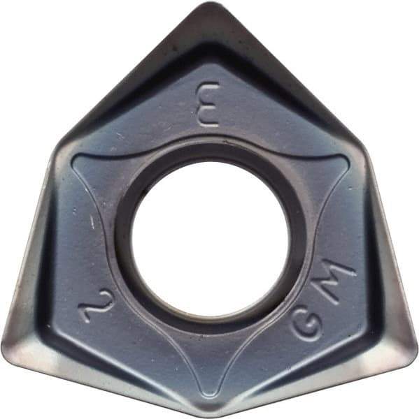 Kyocera - WNMU080608 Grade PR1510 Carbide Milling Insert - Megacoat Nano Finish, 6.65mm Thick, 14.02mm Inscribed Circle, 1/32" Corner Radius - USA Tool & Supply
