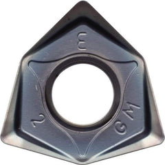 Kyocera - WNMU080608 Grade PR1510 Carbide Milling Insert - Megacoat Nano Finish, 6.65mm Thick, 14.02mm Inscribed Circle, 1/32" Corner Radius - USA Tool & Supply