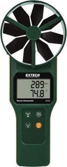 Extech - 0.2 to 30 m/Sec Air CFM and CMM Thermo Anemometer - 140°F Max - USA Tool & Supply