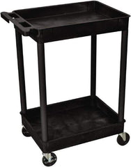 Luxor - 300 Lb Capacity, 24" Wide x 18" Long x 37" High Shelf Cart - 2 Shelf, Plastic - USA Tool & Supply