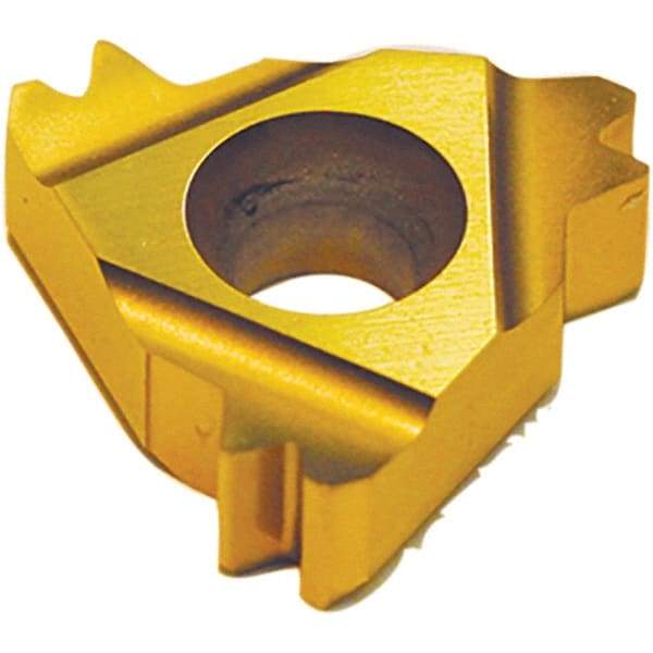 Tool-Flo - 27NR Internal Right Hand 8 API Round Laydown Threading Insert - Grade AC50D, AlTiN Coated Carbide - USA Tool & Supply