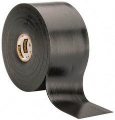 3M - 2" x 30', Black Rubber Electrical Tape - Series 130C, 30 mil Thick, 750 V/mil Dielectric Strength, 7.5 Lb./Inch Tensile Strength - USA Tool & Supply