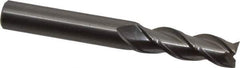 Kennametal - 1/2", 1-1/2" LOC, 1/2" Shank Diam, 4" OAL, 3 Flute, Solid Carbide Square End Mill - Single End, Uncoated, Spiral Flute, 37° Helix, Centercutting, Right Hand Cut, Right Hand Flute, Series AADE - USA Tool & Supply