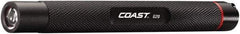 Coast Cutlery - Aluminum Industrial Tactical Flashlight - 18 Lumens, 10 hr Runtime, LED Bulb, Black Body, 2 AAA Batteries - USA Tool & Supply