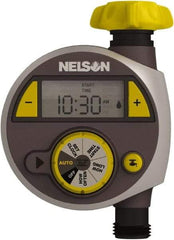 Nelson - Electronic Lawn Sprinkler Timer - 2 Watering Modes, 1 Outlet, 3/4-18 National Hose Thread - USA Tool & Supply