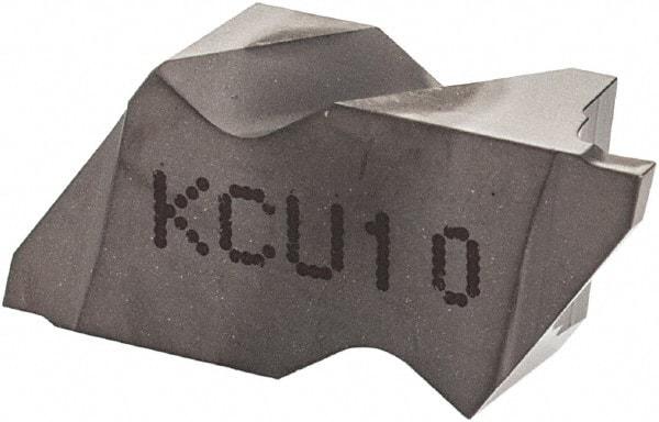 Kennametal - 2031NG K Grade KCU10, 0.79mm Cutting Width Carbide Grooving Insert - 1.27mm Max Depth of Cut, Left Hand, 0.09mm Corner Radius, AlTiN Finish - USA Tool & Supply