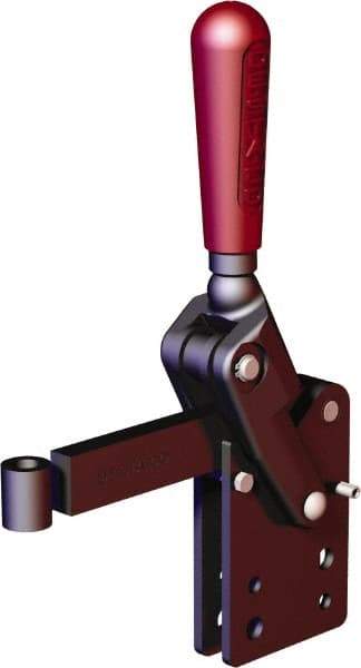De-Sta-Co - 2,248 Lb Holding Capacity, Vertical Handle, Manual Hold Down Toggle Clamp - 90° Handle Movement, 120° Bar Opening, Solid Bar, Straight Base, Oxide Finish, Forged Alloy Steel - USA Tool & Supply