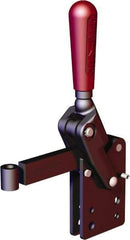 De-Sta-Co - 2,248 Lb Holding Capacity, Vertical Handle, Manual Hold Down Toggle Clamp - 90° Handle Movement, 120° Bar Opening, Solid Bar, Straight Base, Oxide Finish, Forged Alloy Steel - USA Tool & Supply