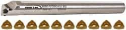 Hertel - 0.8" Min Bore Diam, Indexable Boring Bar - Through Coolant - USA Tool & Supply