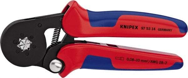 Knipex - 7-1/8" OAL Crimping Pliers - Plastic PVC Handle - USA Tool & Supply