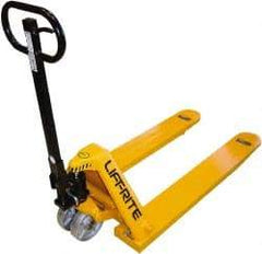 Lift-Rite - 8,000 Lb Capacity, 8" Lift Industrial Pallet Truck - 3-1/4" Min Lift Height, 48" Fork Length x 7" Fork Width, 27" Overall Width - USA Tool & Supply