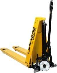 Lift-Rite - 3,000 Lb Capacity, 31-1/2" Lift Industrial Pallet Truck - 3-1/4" Min Lift Height, 48" Fork Length x 7" Fork Width, 27" Overall Width - USA Tool & Supply