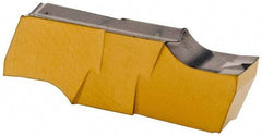 Iscar - 330010GIPI Grade IC830, 3.3mm Cutting Width Carbide Grooving Insert - Neutral, 0.1mm Corner Radius, TiAlN Finish - USA Tool & Supply