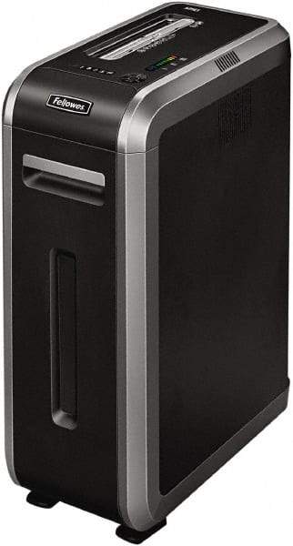 FELLOWES - 5/32 x 1-1/2" Strip, Manual 18 Sheet Cross Cut Paper Shredder - 21-1/8" Long x 11-1/4" Wide x 28" High, Level 4 Security, 14 Gal Wastebasket - USA Tool & Supply