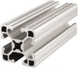 80/20 Inc. - 72 Inches Long x 1-1/2 Inches Wide x 1-1/2 Inches High, T Slotted Aluminum Extrusion - 0.7938 Square Inches, Clear Anodized Finish - USA Tool & Supply