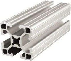 80/20 Inc. - 145 Inches Long x 1-1/2 Inches Wide x 1-1/2 Inches High, T Slotted Aluminum Extrusion - 0.7938 Square Inches, Clear Anodized Finish - USA Tool & Supply
