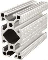 80/20 Inc. - 48 Inches Long x 1-1/2 Inches Wide x 3 Inches High, T Slotted Aluminum Extrusion - 1.7288 Square Inches, Clear Anodized Finish - USA Tool & Supply