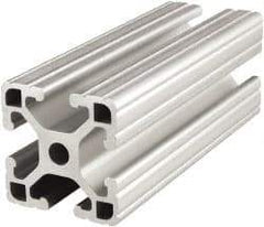 80/20 Inc. - 48 Inches Long x 1-1/2 Inches Wide x 1-1/2 Inches High, T Slotted Aluminum Extrusion - 0.8986 Square Inches, Clear Anodized Finish - USA Tool & Supply