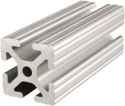 80/20 Inc. - 72 Inches Long x 1-1/2 Inches Wide x 1-1/2 Inches High, T Slotted Aluminum Extrusion - 1.154 Square Inches, Clear Anodized Finish - USA Tool & Supply