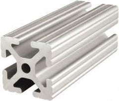 80/20 Inc. - 72 Inches Long x 1-1/2 Inches Wide x 1-1/2 Inches High, T Slotted Aluminum Extrusion - 1.154 Square Inches, Clear Anodized Finish - USA Tool & Supply
