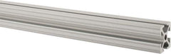 80/20 Inc. - 72 Inches Long x 1 Inch Wide x 1 Inch High, T Slotted Aluminum Extrusion - 0.4379 Square Inches, Clear Anodized Finish - USA Tool & Supply