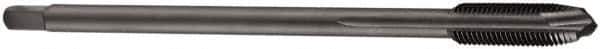 DORMER - M10x1.00 Metric Fine, 3 Flute, Oxide Finish, Cobalt Spiral Point Tap - Plug Chamfer, Right Hand Thread, 90mm OAL, 18mm Thread Length, 7mm Shank Diam, 6H Class of Fit, Series EP11 - Exact Industrial Supply