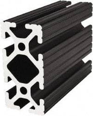 80/20 Inc. - 72 Inches Long x 1-1/2 Inches Wide x 3 Inches High, T Slotted Aluminum Extrusion - 2.0798 Square Inches, Black Anodized Finish - USA Tool & Supply
