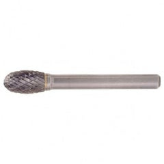 SE-1 Double Cut Solid Carbide Bur-Egg Shape - USA Tool & Supply