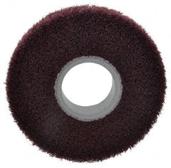 3M - 6" Diam Aluminum Oxide Finishing Flap Wheel - 2" Hole, 1" Wide, Density 5, Nonwoven, Medium Grade, 3,400 Max RPM - USA Tool & Supply