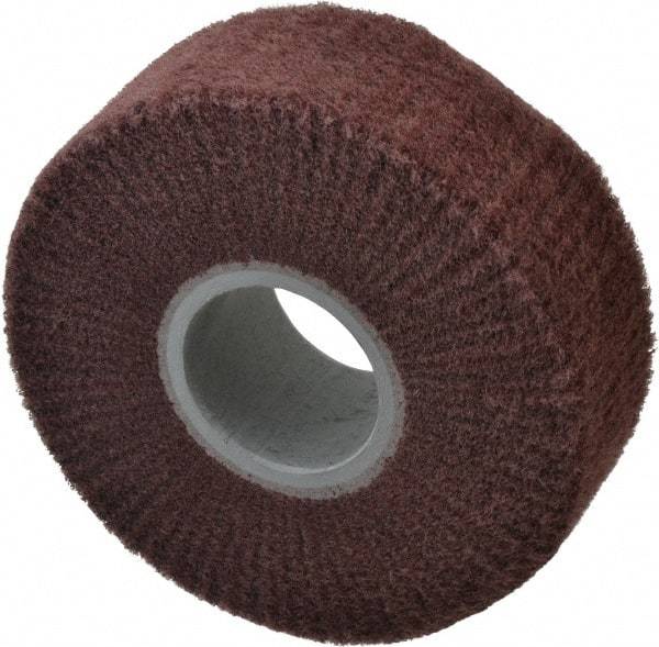 3M - 6" Diam Aluminum Oxide Finishing Flap Wheel - 2" Hole, 2" Wide, Density 5, Nonwoven, Fine Grade, 3,400 Max RPM - USA Tool & Supply