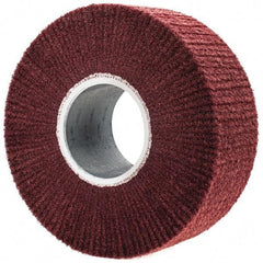 3M - 8" Diam Aluminum Oxide Finishing Flap Wheel - 3" Hole, 3" Wide, Density 5, Nonwoven, Fine Grade, 3,200 Max RPM - USA Tool & Supply