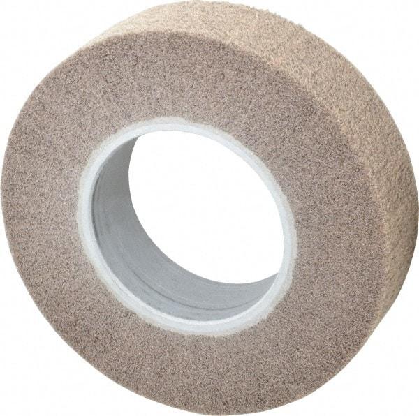 3M - 8" Diam Aluminum Oxide Cutting, Polishing Flap Wheel - 4" Hole, 2" Wide, Density 7, Nonwoven, Medium Grade, 4,000 Max RPM - USA Tool & Supply