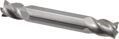 Accupro - 10mm, 14mm LOC, 10mm Shank Diam, 2-3/4" OAL, 4 Flute, Solid Carbide Square End Mill - Double End, Uncoated, Spiral Flute, 40° Helix, Centercutting, Right Hand Cut, Right Hand Flute - USA Tool & Supply
