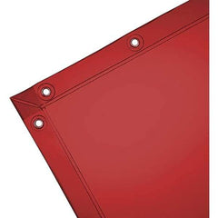 Wilson Industries - 6' High x 6' Wide x 14mm Thick Vinyl Welding Curtain - Orange, Grommet - USA Tool & Supply