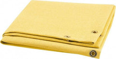 Steiner - 6' High x 6' Wide x 0.051" Thick Acrylic Coated Fiberglass Welding Blanket - Gold, Grommet - USA Tool & Supply