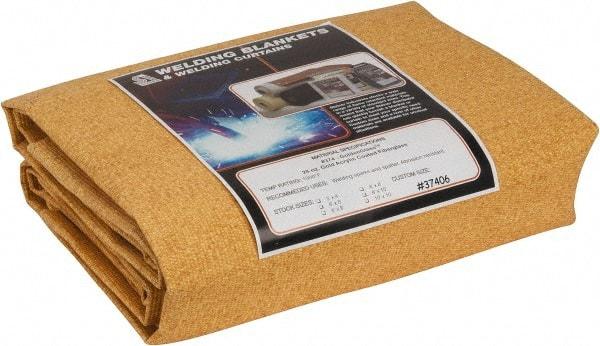 Steiner - 10' High x 6' Wide Coated Fiberglass Welding Blanket - Yellow, Grommet - USA Tool & Supply