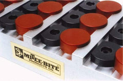 Mitee-Bite - 3/8" Mild Steel Hex, 5/8-11 Stud Thread, Symmetrical Hex Clamp - 35/64" Hex Height, 6,000 Lb Holding Force, Mild Steel Stud, 1-1/8" Long Thread, 100 Ft/Lb Torque, 4 Clamps - USA Tool & Supply