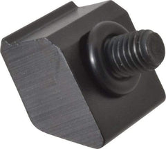 Mitee-Bite - 1/2-13 Screw Thread, 1-1/2" Wide x 3/8" High, Serrated Steel Standard Style Screw Mount Toe Clamp - 12,000 Lb Holding Force, 1,300" Lb Torque, 108.33 Lb Ft Torque, 0.77" Long Extension, 0.075" Throw, 2 Clamps in Package - USA Tool & Supply