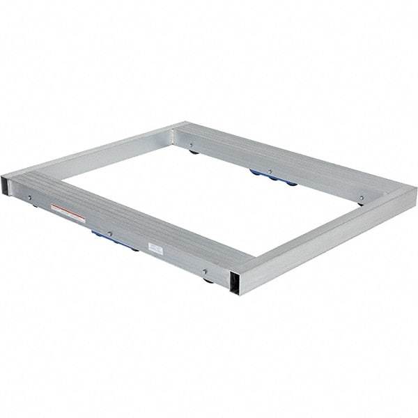 Vestil - 8,000 Lb Capacity Aluminum Pallet Dolly - 48" Long x 40" Wide x 4-1/4" High, 3" Wheels - USA Tool & Supply
