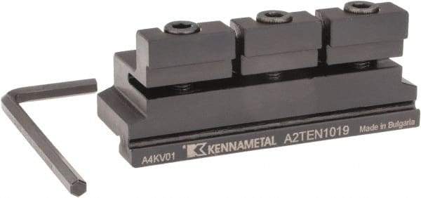 Kennametal - Tool Block Style A2TEN, 19mm Blade Height, 75mm OAL, 30mm OAH, Indexable Cutoff Blade Tool Block - 5/8" Shank Height, 5/8" Shank Width, Reversible, Series A2 Cut-Off - USA Tool & Supply