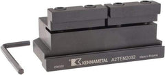 Kennametal - Tool Block Style A2TEN, 32mm Blade Height, 110mm OAL, 50mm OAH, Indexable Cutoff Blade Tool Block - 1-1/4" Shank Height, 1-1/4" Shank Width, Reversible, Series A2 Cut-Off - USA Tool & Supply