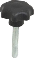 Gibraltar - 32mm Head Diam, 7 Point Lobed Knob - M6x1 Stem, Thermoplastic - USA Tool & Supply