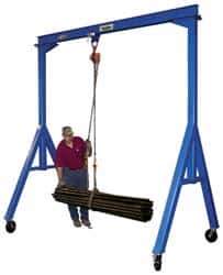 Vestil - 10,000 Lb Load Capacity, Steel Gantry Crane - 15' Span - USA Tool & Supply