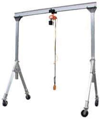 Vestil - 2,000 Lb Load Capacity, Aluminum Gantry Crane - 10' Span - USA Tool & Supply