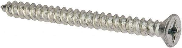 Value Collection - #12 Flat Head Phillips Sheet Metal Screw - Steel, 2-1/2" OAL, Grade 2 - USA Tool & Supply