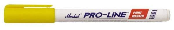 Markal - Yellow Liquid Enamel-Based Paint Marker - Fine Tip, Alcohol Base Ink - USA Tool & Supply