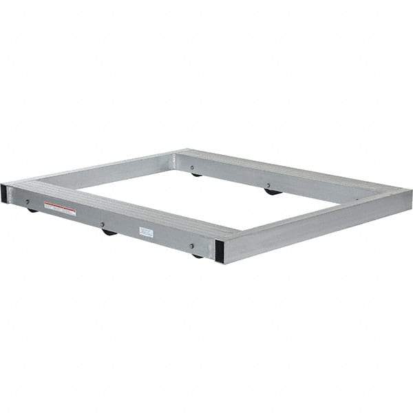 Vestil - 4,000 Lb Capacity Aluminum Pallet Dolly - 48" Long x 40" Wide x 4-1/4" High, 3" Wheels - USA Tool & Supply